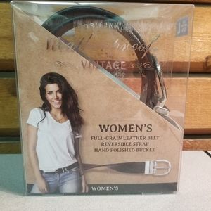 NEW Full Grain Leather Reversible Belt